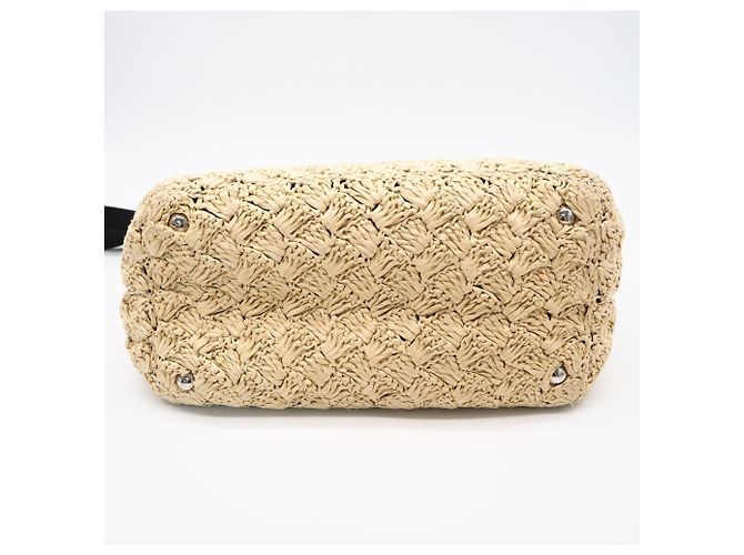 Prada Handtasche aus Raffia Beige Multicolour Mehrfarben - Ansicht 8