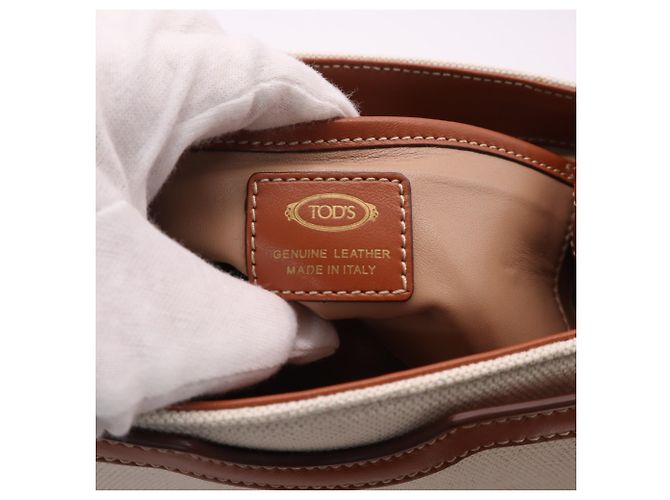Borsa Tod's T-Timeless con manico superiore Marrone Beige - vista 16