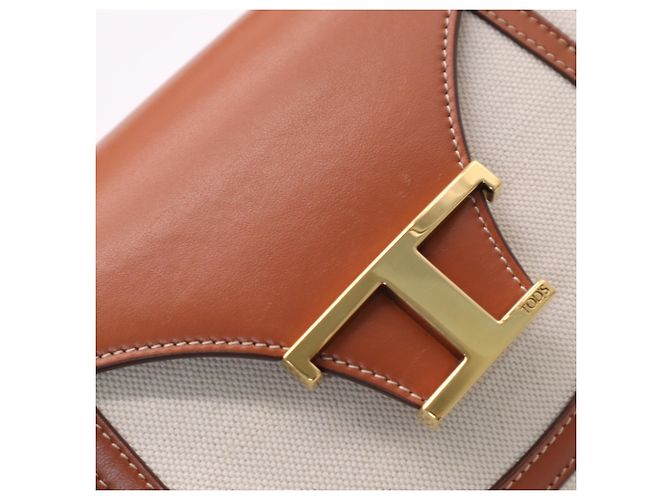 Borsa Tod's T-Timeless con manico superiore Marrone Beige - vista 9