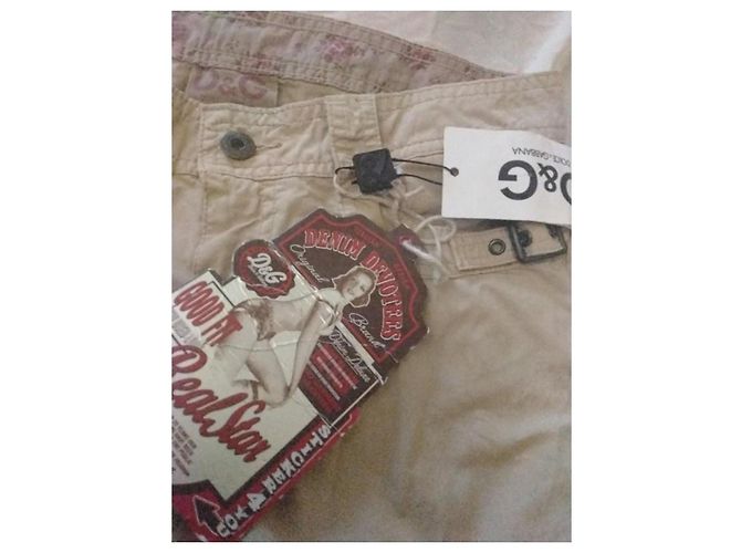 Dolce & Gabbana D&G Denim Devotees Pantaloni Cargo Uomo Beige - vista 3