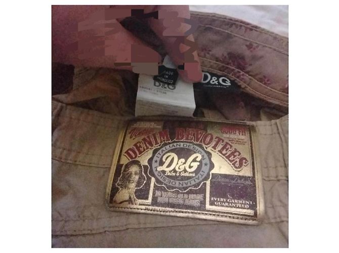 Dolce & Gabbana D&G Denim Devotees Pantaloni Cargo Uomo Beige - vista 5