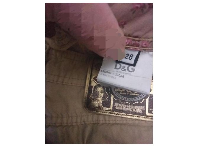 Dolce & Gabbana D&G Denim Devotees Pantaloni Cargo Uomo Beige - vista 6