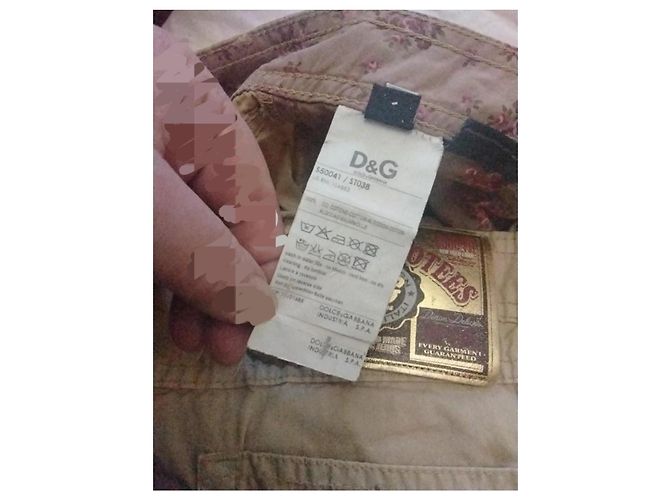 Dolce & Gabbana D&G Denim Devotees Pantaloni Cargo Uomo Beige - vista 7