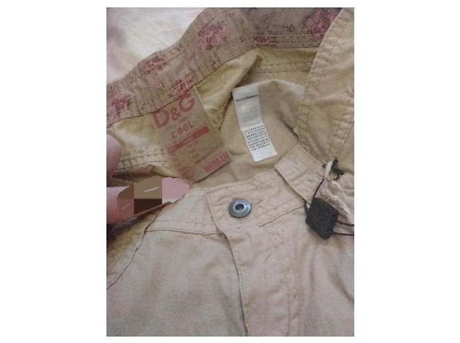 Dolce & Gabbana D&G Denim Devotees Pantaloni Cargo Uomo Beige - vista 8