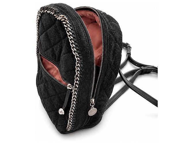 Stella Mc Cartney Stella McCartney Mini Zaino Falabella Nero - vista 6