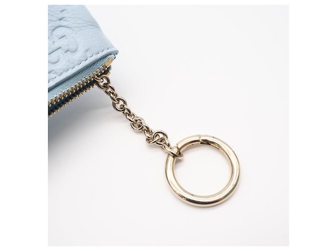 GUCCI GG Emblem Key Pouch Blue - view 10