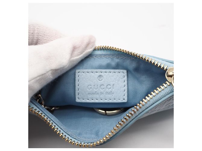 GUCCI GG Emblem Key Pouch Blue - view 12