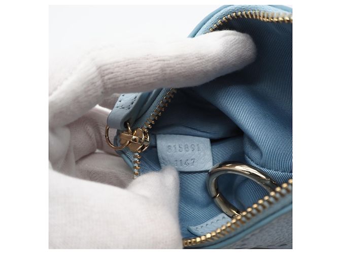 GUCCI GG Emblem Key Pouch Blue - view 13