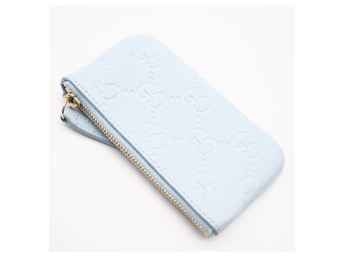 GUCCI GG Emblem Key Pouch Blue - view 2