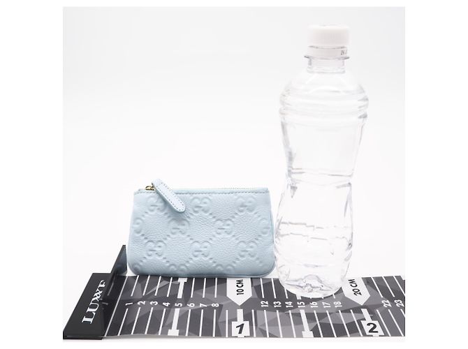 GUCCI GG Emblem Key Pouch Blue - view 3