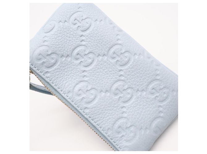 GUCCI GG Emblem Key Pouch Blue - view 4
