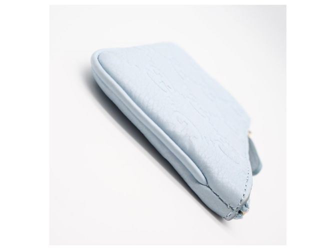 GUCCI GG Emblem Key Pouch Blue - view 7