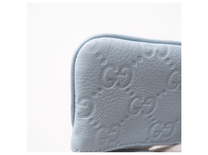 GUCCI GG Emblem Key Pouch Blue - view 9