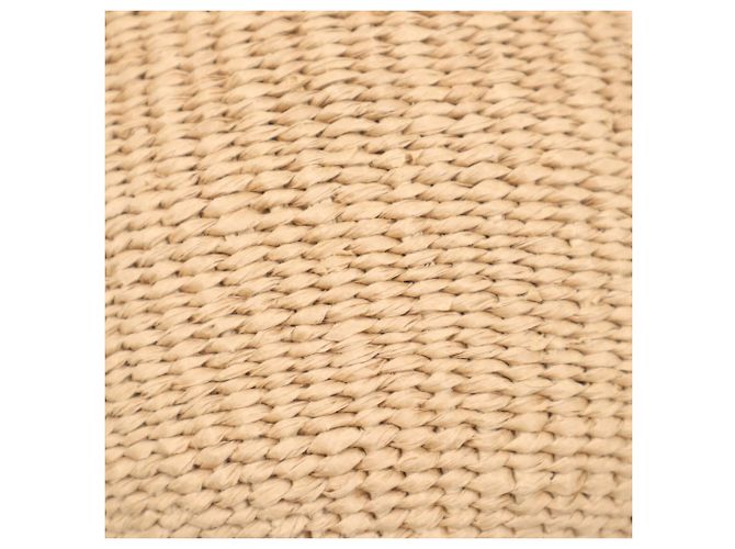 Borsa a tracolla Chloé Woody Small Basket in rafia e lino Marrone Beige - vista 4