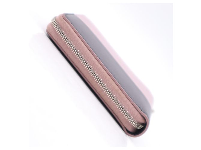 Céline Celine Small Zip Multifunction Bi-fold Wallet aus Kalbsleder Schwarz Pink - Ansicht 11