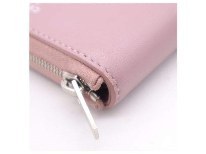 Céline Celine Small Zip Multifunction Bi-fold Wallet aus Kalbsleder Schwarz Pink - Ansicht 13