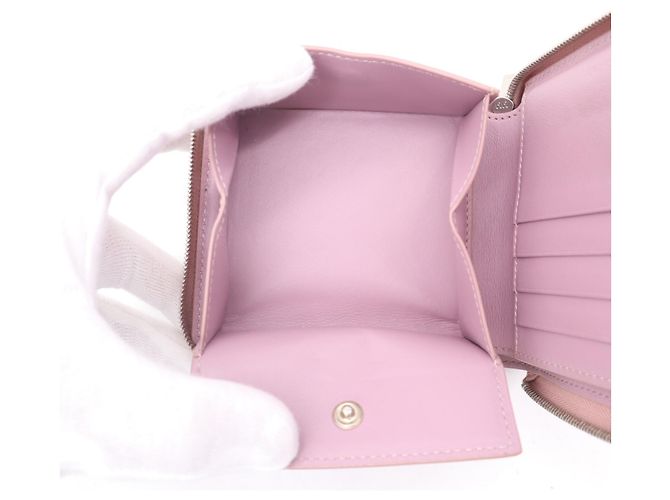 Céline Celine Small Zip Multifunction Bi-fold Wallet aus Kalbsleder Schwarz Pink - Ansicht 15