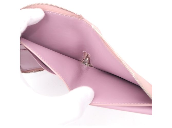 Céline Celine Small Zip Multifunction Bi-fold Wallet aus Kalbsleder Schwarz Pink - Ansicht 16