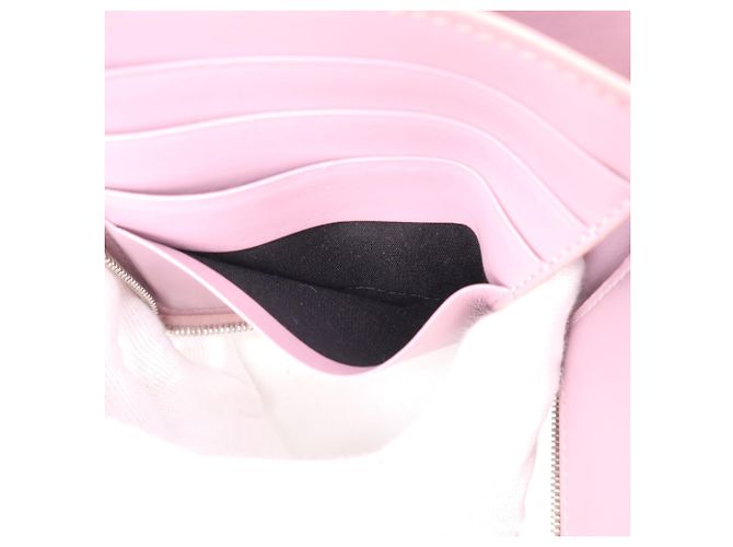 Céline Celine Small Zip Multifunction Bi-fold Wallet aus Kalbsleder Schwarz Pink - Ansicht 17