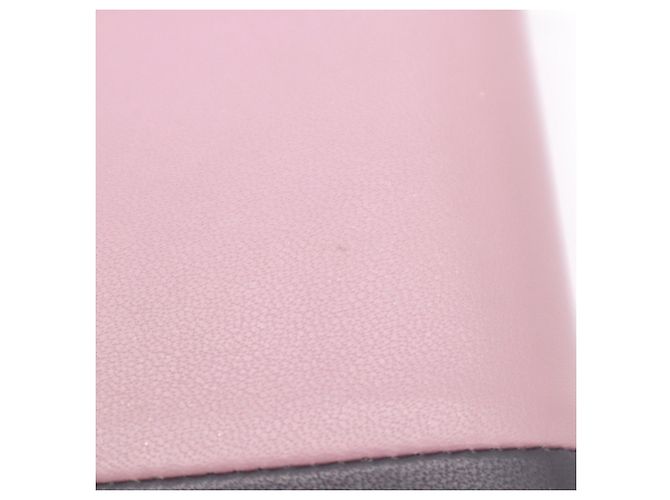 Céline Celine Small Zip Multifunction Bi-fold Wallet aus Kalbsleder Schwarz Pink - Ansicht 7