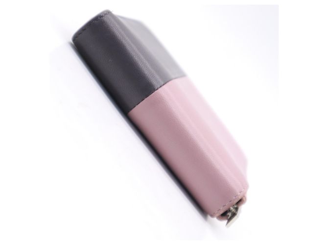 Céline Celine Small Zip Multifunction Bi-fold Wallet aus Kalbsleder Schwarz Pink - Ansicht 8