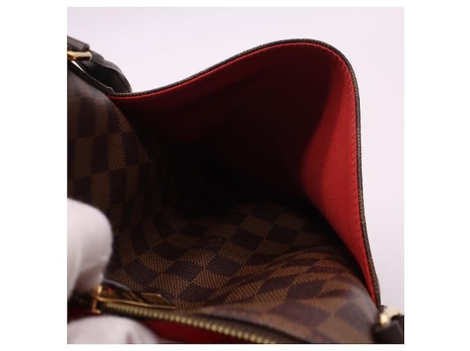Borsa Louis Vuitton Damier Totally MM Marrone Beige - vista 16