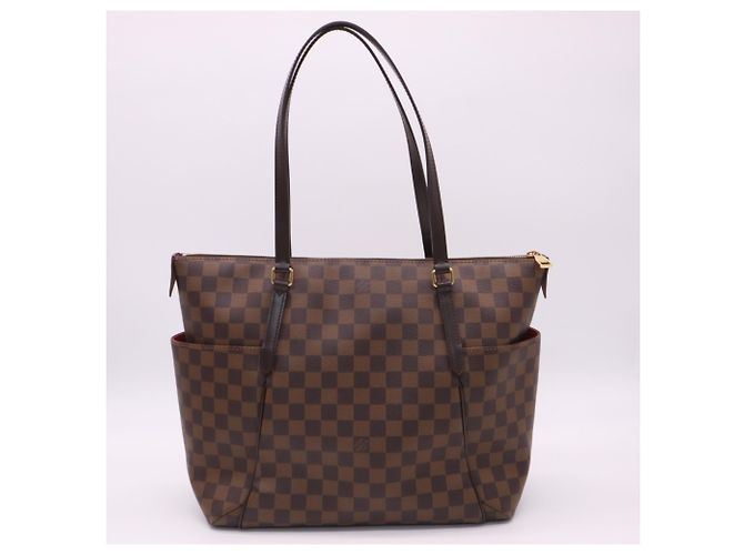 Borsa Louis Vuitton Damier Totally MM Marrone Beige - vista 2