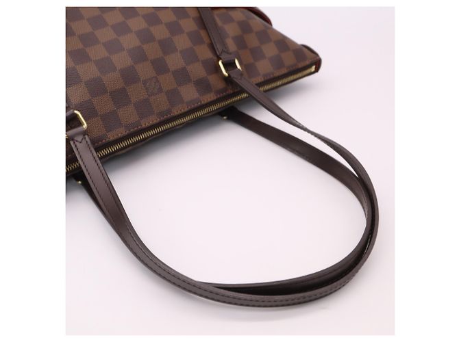 Borsa Louis Vuitton Damier Totally MM Marrone Beige - vista 5