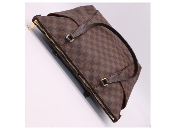 Borsa Louis Vuitton Damier Totally MM Marrone Beige - vista 6