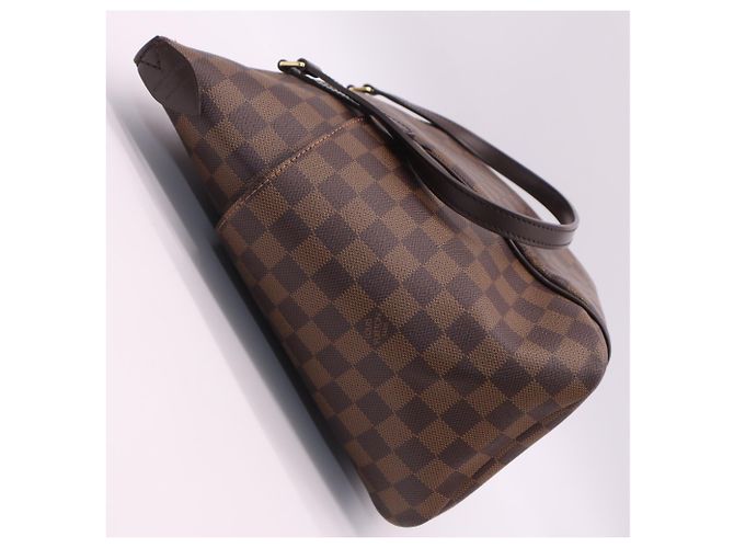 Borsa Louis Vuitton Damier Totally MM Marrone Beige - vista 9