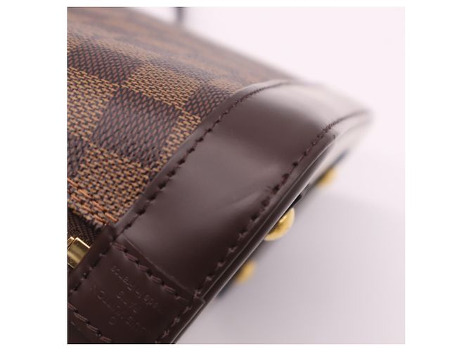 Borsa Louis Vuitton Damier Alma BB Marrone Beige Damier ebene - vista 10