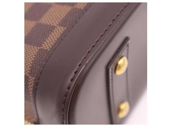 Borsa Louis Vuitton Damier Alma BB Marrone Beige Damier ebene - vista 11