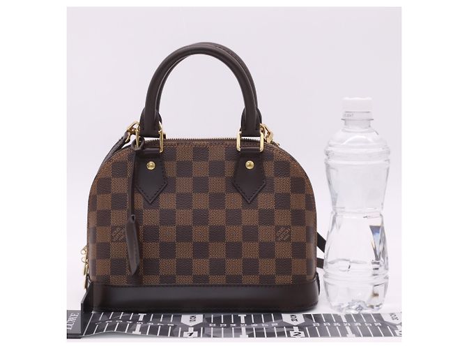 Borsa Louis Vuitton Damier Alma BB Marrone Beige Damier ebene - vista 3
