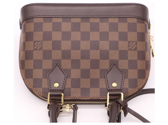 Borsa Louis Vuitton Damier Alma BB Marrone Beige Damier ebene - vista 9
