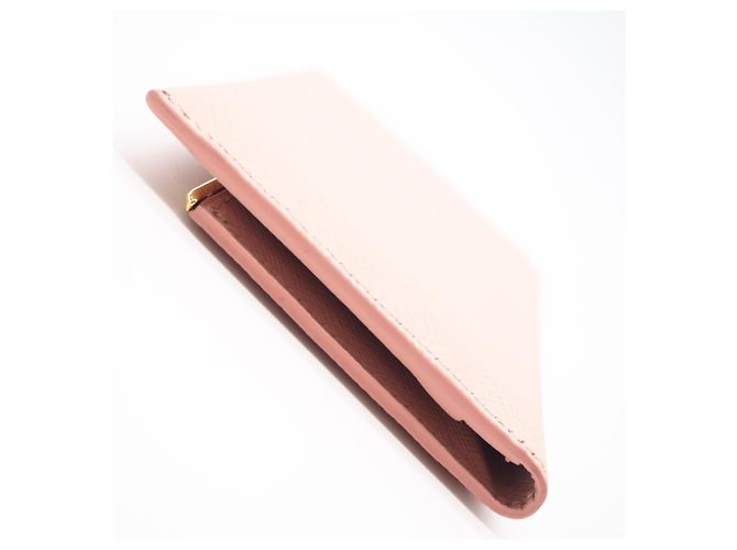 Prada Saffiano Leather Card Case in Pink Beige - view 8