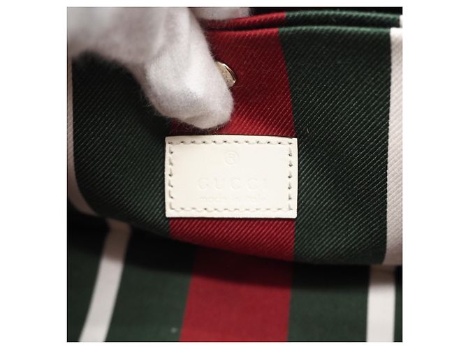 Borsa Secchiello Piccola Gucci GG Emblem Bianco Beige - vista 13