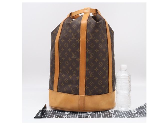 Borsa a tracolla Louis Vuitton Monogram Randonee GM Marrone Beige - vista 3
