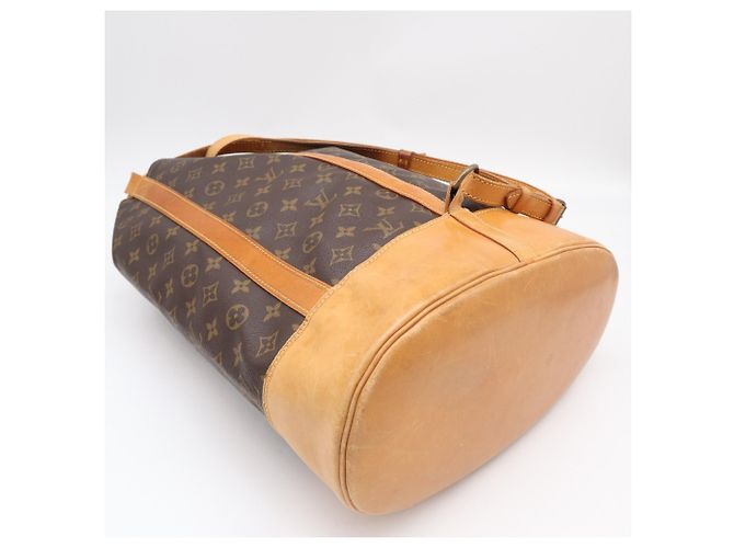 Borsa a tracolla Louis Vuitton Monogram Randonee GM Marrone Beige - vista 6