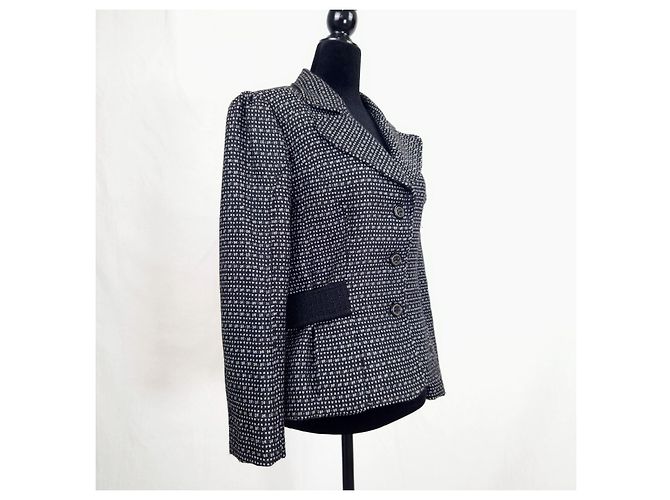 Dolce & Gabbana Schwarz Melierte Schurwolljacke - Ansicht 4