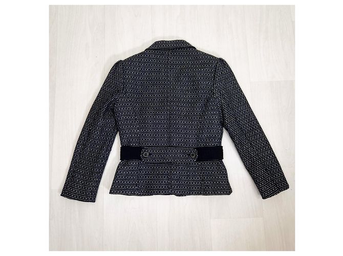 Dolce & Gabbana Schwarz Melierte Schurwolljacke - Ansicht 6