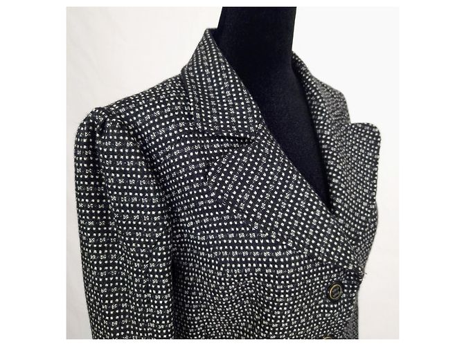 Dolce & Gabbana Schwarz Melierte Schurwolljacke - Ansicht 7