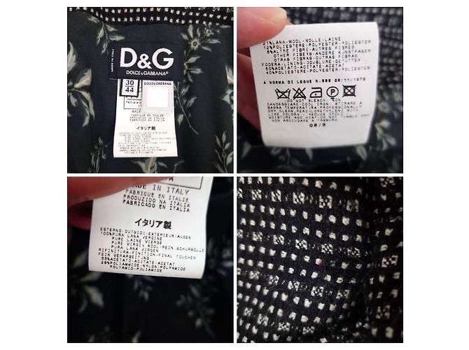 Dolce & Gabbana Schwarz Melierte Schurwolljacke - Ansicht 9