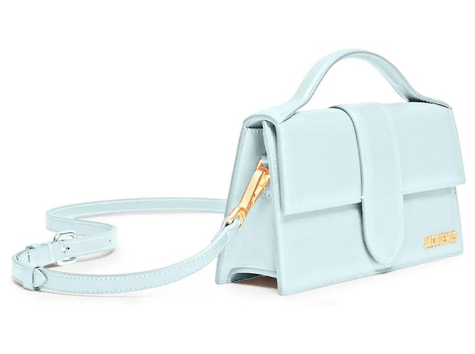 Jacquemus Le Bambinou Flap Suede Grand Bambino Blu - vista 2