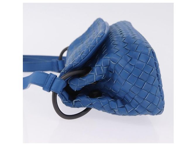 Bottega Veneta Flap Intrecciato Nappa Medium regolabile Blu - vista 4