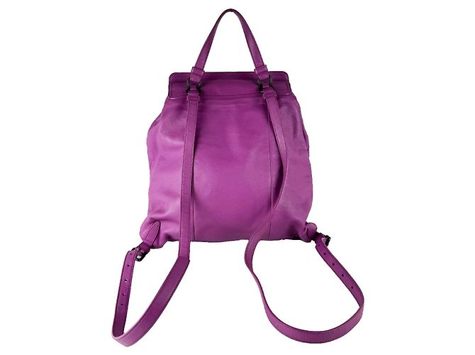 Zaino Bottega Veneta in pelle viola Porpora - vista 3