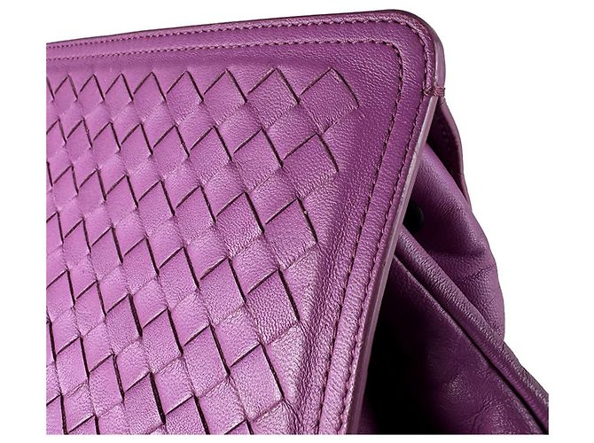 Zaino Bottega Veneta in pelle viola Porpora - vista 6