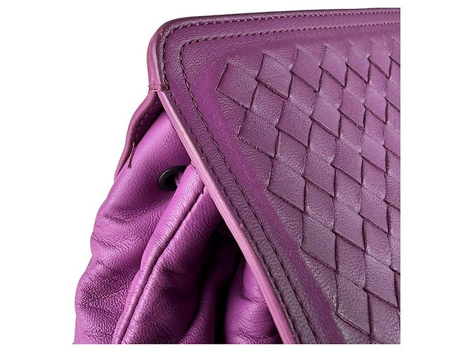 Zaino Bottega Veneta in pelle viola Porpora - vista 7