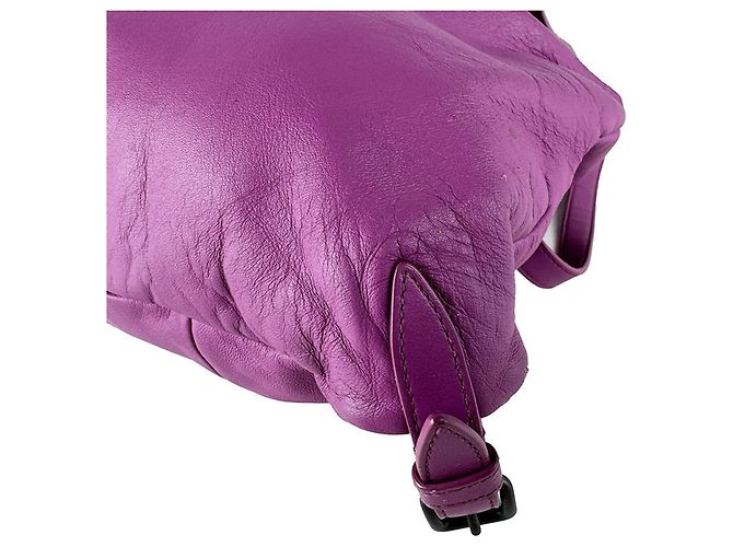 Zaino Bottega Veneta in pelle viola Porpora - vista 8