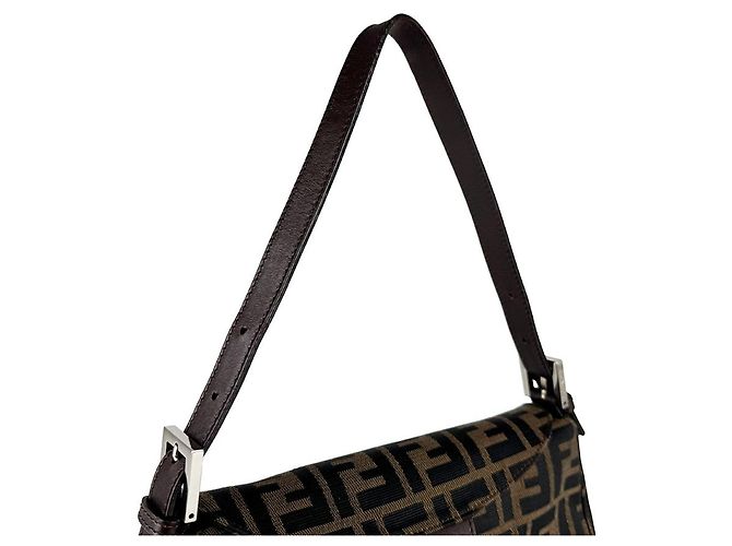 Borsa Fendi Zucca Marrone Pelle e Nylon - vista 10