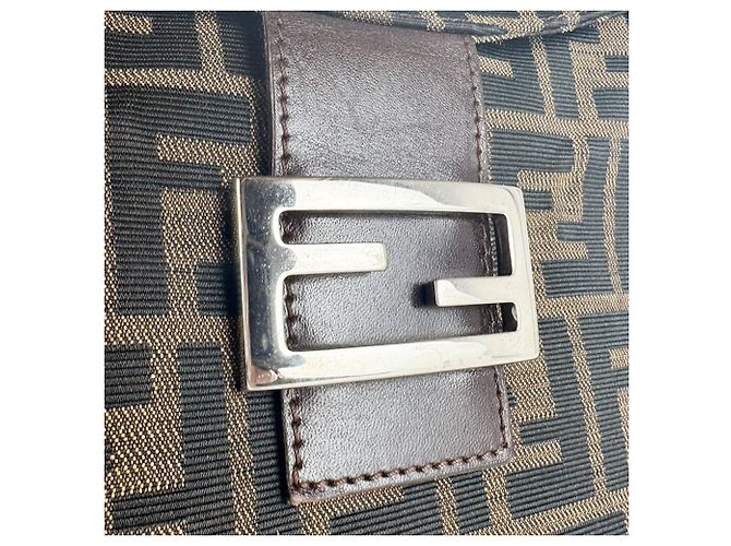 Borsa Fendi Zucca Marrone Pelle e Nylon - vista 11